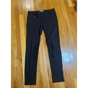 Cabi Dark Brown  Ponte Knit Skinny Leggings Zipper Pocket Career Casual Pants 6